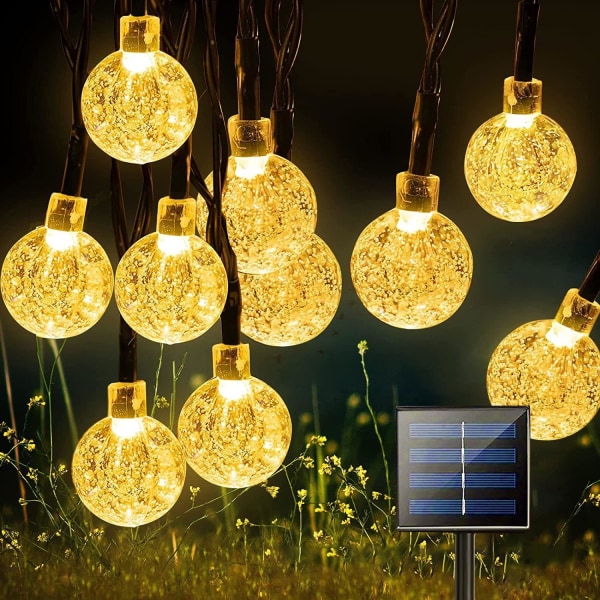 20LED5M 8 Modes Vandtætte Lysstreng Udendørs Feelygter Globe Krystal Kugler Dekorative Lys til Havegård Hjem Fest