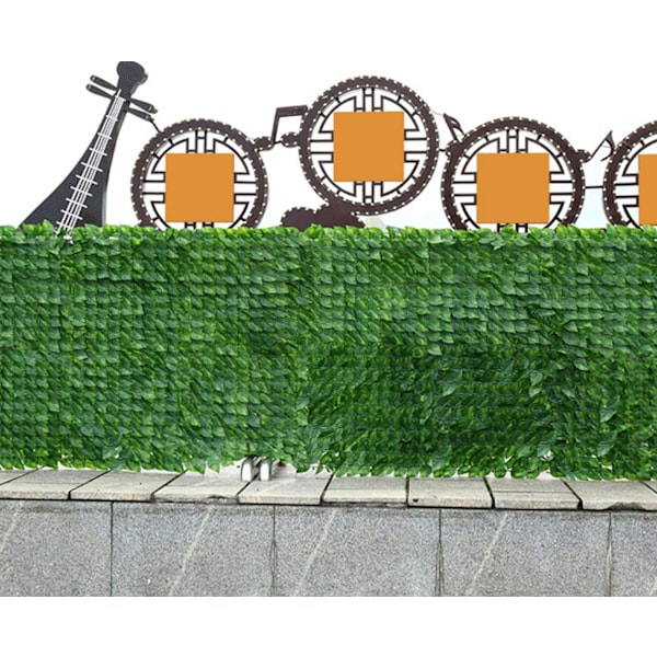 Tekoheinäkasvit keinotekoinen yksityisyyden suoja-aita, keinotekoiset aidat ja keinotekoinen koriste ulkokäyttöön puutarhan koristeluun, 1m X 1m, vaaleanvihreä vihreä L