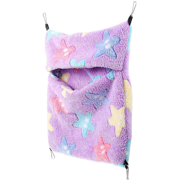 Lämmin Lemmikkieläinten Hampu Hamsterin Ripustuva Nukkumispesä Käytännöllinen Hamsterin Ripustuva Pesä Violetti 35X30X3CM Purple 35X30X3CM