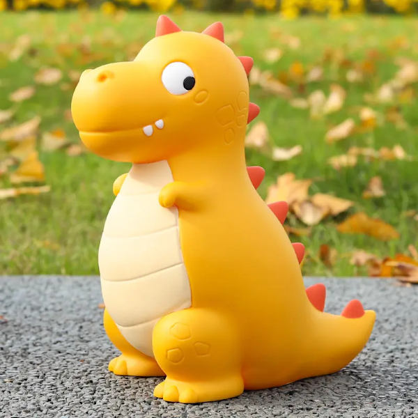 Plastpengarspargris, dinosaurie-spargris, perfekt present till födelsedag, jul, babyshower (gul)