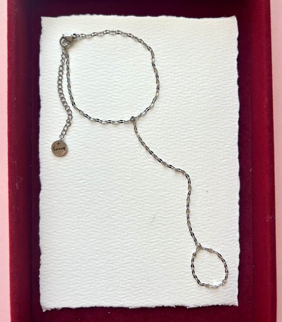 Sølv håndkæde-armbånd til kvinder, slangekæde-fingerarmbånd i rustfrit stål, justerbare statement-smykker, gave til hende, 18+6 cm