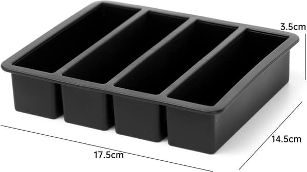 2-pack silikonfrysfack med lock, 4-portions soppisbitsform för måltidsförberedelse, förvaring av såsbuljongörter, grön