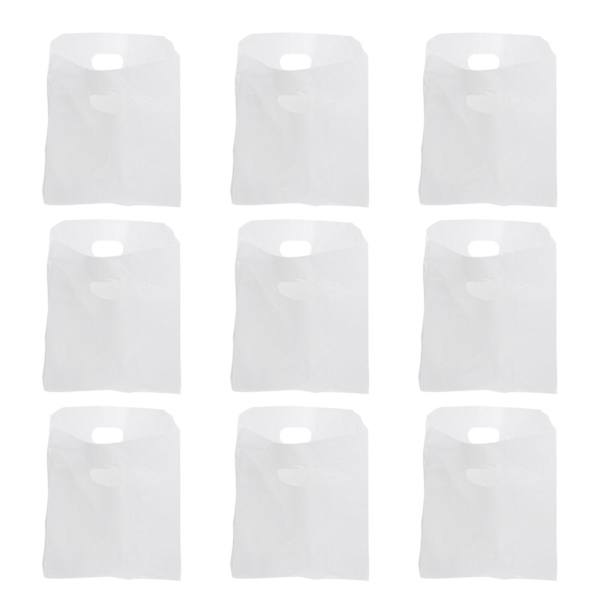 50 stk. Cookie Emballageposer Takeaway Pose Indkøbspose Goodie Pose Carry Out Indkøbspose Kageposer Hvid3 White 30X20CM