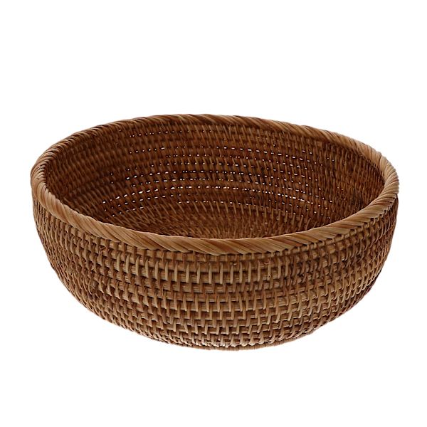 1 stk Hjemme Rattan Kurv Opbevaringskurv Frugt Brødkurv Opbevaringsbeholder Orange 23X23X9CM Orange 23X23X9CM