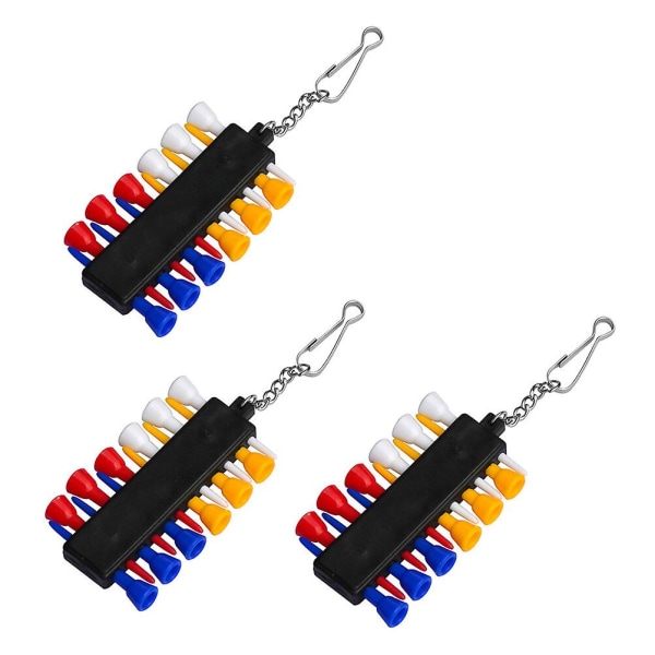 3 Sæt Golfvogns Tilbehør Gummi Tee Holder DIY Tee Holder Paracord Tee Holder Golfvogn Tee Holder 5X9.5CM 5X9.5CM