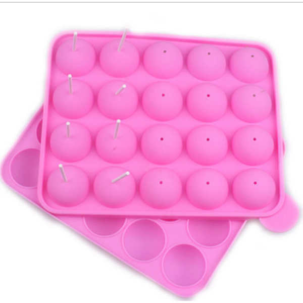 2 stk. Kageform Silikon Muffinsbakke Lollipop Pinde Bageforme