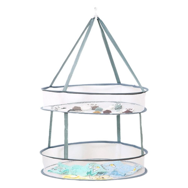 Foldbar Tøystativ Genser Tørkestativ Foldbar Tørkestativ Genser Henge Tørker Mesh Klær Han Grey 51*39cm