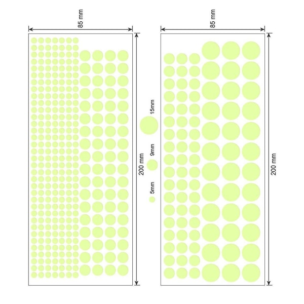 Luminous Stickers Väggdekaler, 435 st Luminous Stjärnor Prickar Och Måne Väggdekaler Väggdekaler DIY För Sovrum Pojkar Flickor Barnkammare