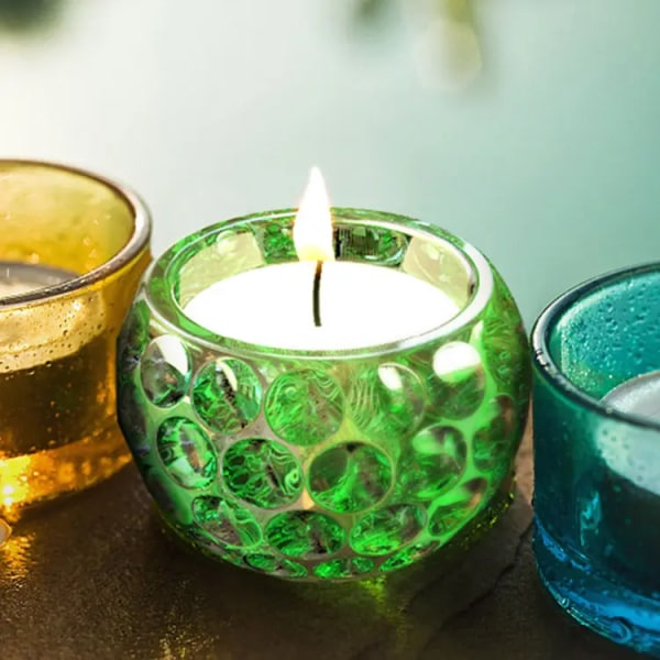 Tealight-lysstøpeformer i harpiks, 5 stk kuleformede lysstøpeformer, krystallkule/kuler i epoksyharpiks for DIY middags- og kaffebord