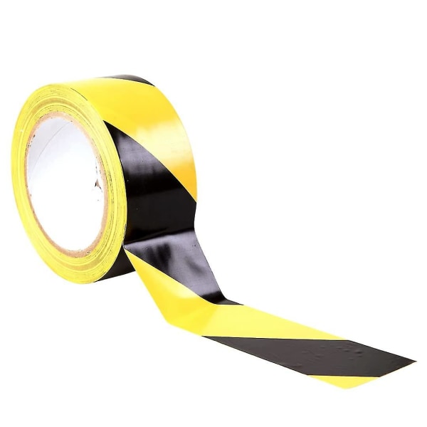 Hazard Tejp svart och gult, 50 mm (2") X 33 m, starkt självhäftande varnings-/försiktighetstejp, golvmarkeringstejp, 1 rulle