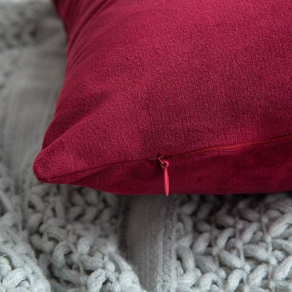 Sæt af 2 Fløjls Pudebetræk Dekorative Sofa Pudebetræk Super Glat Blød Behagelig Dekoration Hjem Stue Soveværelse Til Sofa 55x55cm Lilla