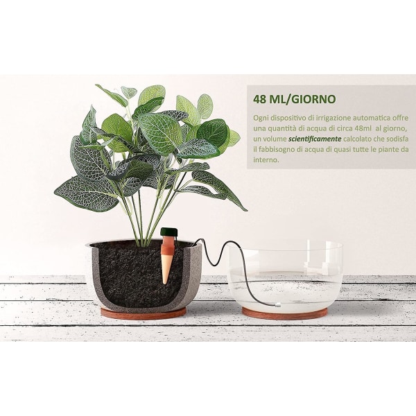 Droppbevattningssystem (10 stycken) - Sond för självvattnande inomhusväxter, blommor och bonsai - Enhet för hem, automatisk och vetenskaplig bevattning