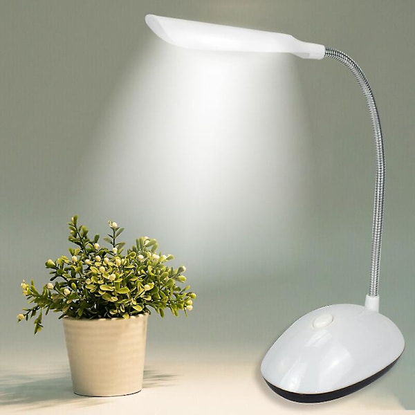 Fleksibel Batteridrevet Bordlampe Skrivebordslampe Læringslys For Barn (2 stk, Blå+hvit)