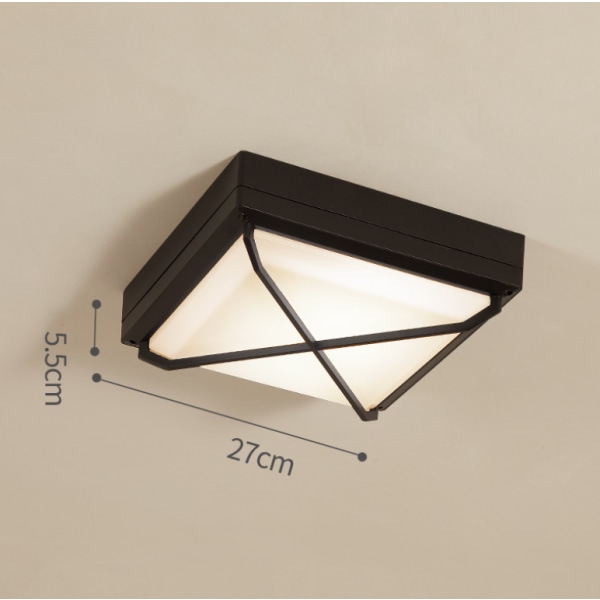 Vandafvisende LED Loftlampe, LED Loftlampe IP65 til Stue, Badeværelse, Kontor, Udendørs Veranda og Mere (18w + Varmt Lys F)