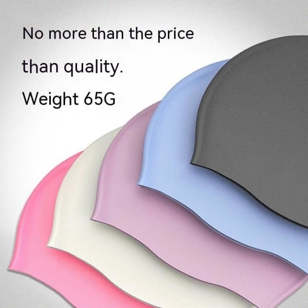 Självklart blå Silikon Badmössa för Långt Hår, 3D Ergonomisk Design Silikon Badmössor för Kvinnor Barn Män Vuxna Pojkar Flickor
