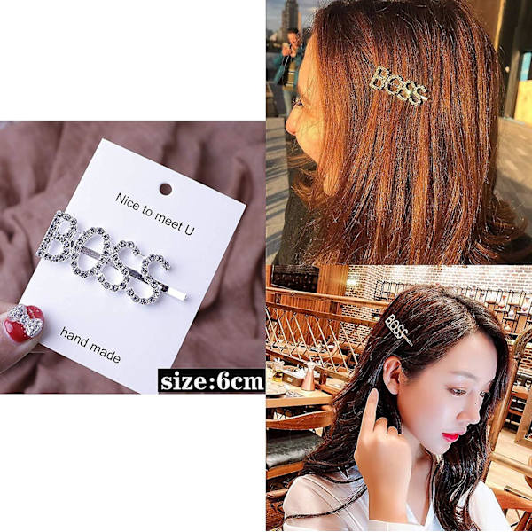 Kimaltava Sana Hiuspinni, Kirjainhiuspinnit Kristalli Bobby Pins BlingB B