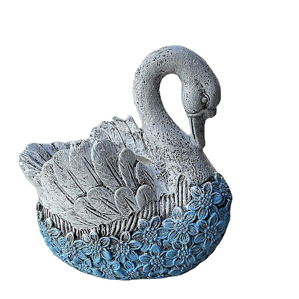 Blomsterpotter Innendørs Planter Hage Fugleskulptur Mini Plantepot Vinduskar Blomsterkasse Svane Hage Statue Assortert Farge 20x19cm Assorted Color 20x19cm