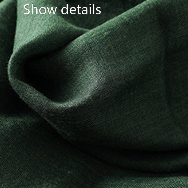 Bomuld Linned Sjal Bredt Linned Wrap Kappe Almindeligt Sjal Hærgrøn Army green