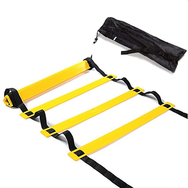 Agility Ladder Justerbar Agility Ladder Hastighedstræningsudstyr 10 Ringe Med Bærepose Ideel Til Øvelser, Koordination Og Atletiske Færdigheder Ex