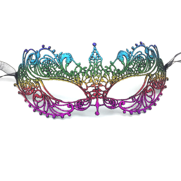 Damemaske, Blondert Venezia-maske for Ballkjole, Dansfester (4 stk)