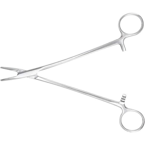 Hæmostatisk tang i rustfrit stål, 18 cm nåleklemmeholder suturtang i rustfrit stål veterinær kirurgisk tang 1 pakke