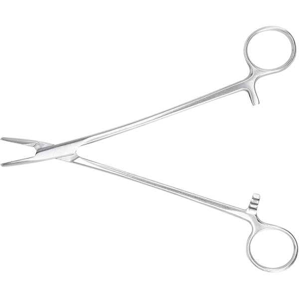 Hemostatiske pinsetter i rustfritt stål, 18 cm nåleklemmeholder, suturpinsett i rustfritt stål, veterinær kirurgisk pinsett 1 pakke