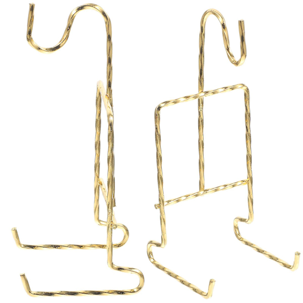 2 st. Teekopp & Fat Displayställ Metall Kopps & Fat Hållare Te Kopps Hållare Guld 15.5X7X6.2CM Golden 15.5X7X6.2CM