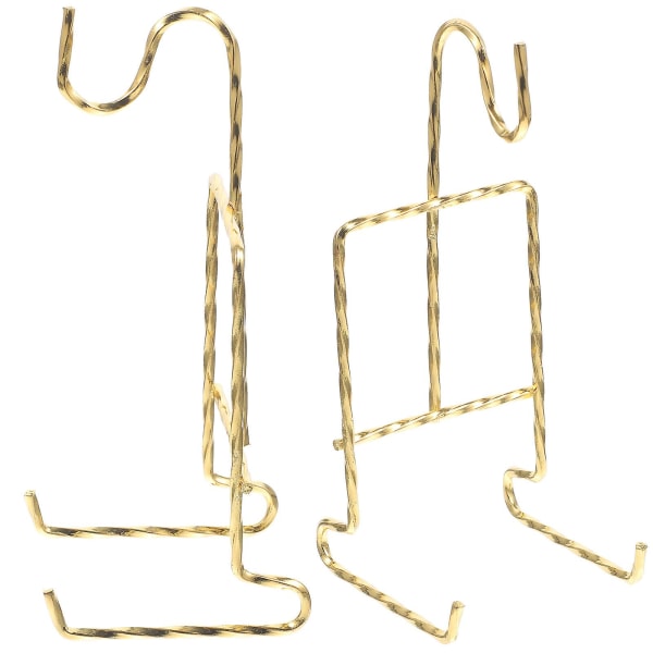 2 stk. Tekopp- og Underkopp-Stativ Metallkopp- og Underkoppholder Tekoppholder Gull 15,5X7X6,2CM Golden 15.5X7X6.2CM