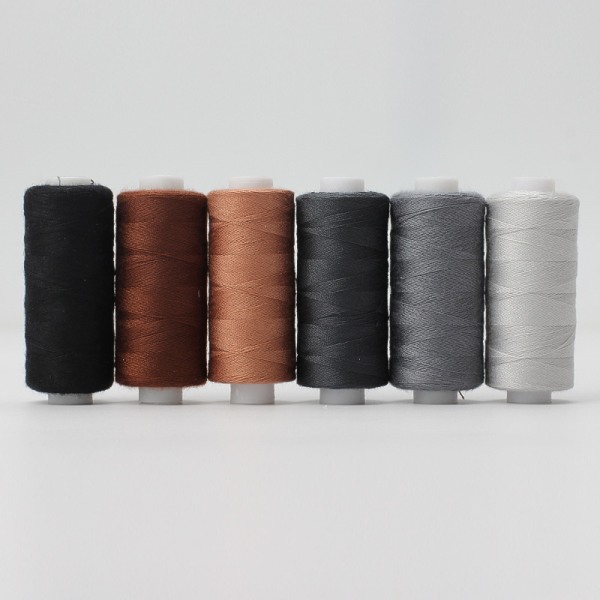 5-pack Connecting Threads Bomullsgarnsset  Spolar (Set om 6) Sytråd i Polyester, Sortiment Spole för Sömnad, Handsömnad