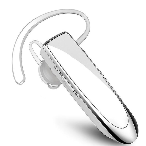 Bluetooth Headset V5.0 Håndfri Bluetooth-ørestykke med 24 timers taletid, hvid White
