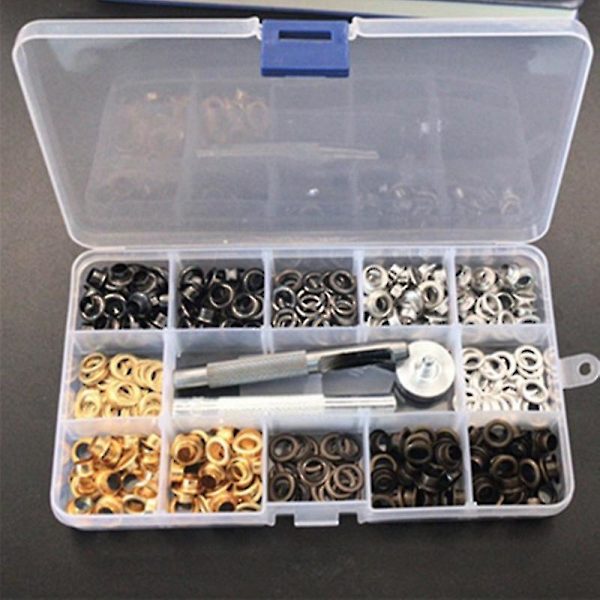 200 Sett 6 Mm Metalløyebolter Kit Med En Base Og Hullstansverktøy Og Monteringsverktøy Reparasjon