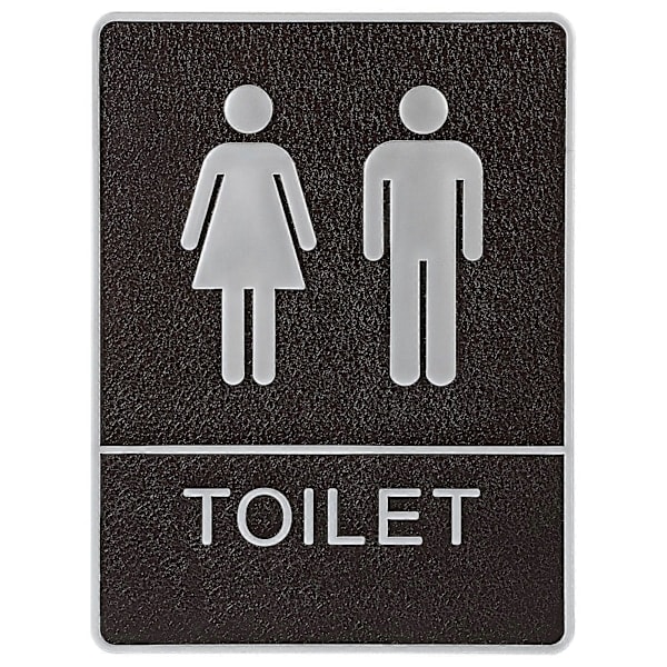 RYI)Itseliimautuva WC-kyltti Kylpyhuoneen oven kyltti Miesten Naisten WC-kyltti