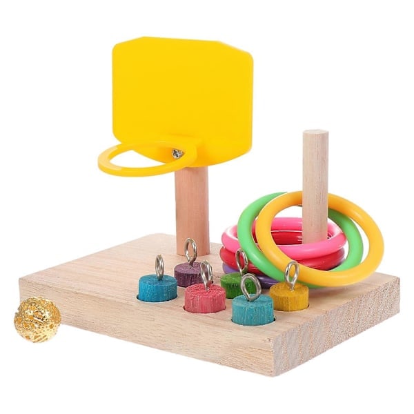 RYI)1 Set Papegoja Linnunhäkki Lelu Mini Koripallo Ammunta Lelu Linnun Koulutuslelu