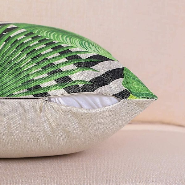 Sett med 2 putetrekk i polyesterstoff med striper, moderne, myk, glatt og komfortabel putetrekk for sofa, seng, stue, soverom, barn, hage, 45x45cm, oransje