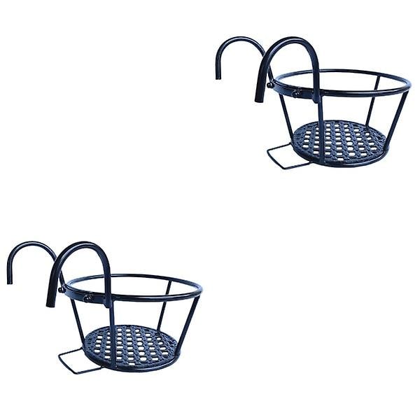 3 kpl Irrotettavaa Kukkaruukku-telinettä Rautaista Riippuvaa Aitaa Varten Kukkakoristeiden Telineenä 2 pcs 27x12x17cm