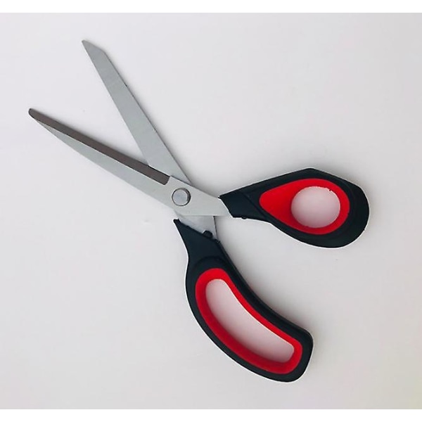 2 Pack Titanium Non-stick Scissors, Professional Stainless Steel Comfort Soft Grip, All-purpose, Straight Office Craft Scissors For Diy(red/black