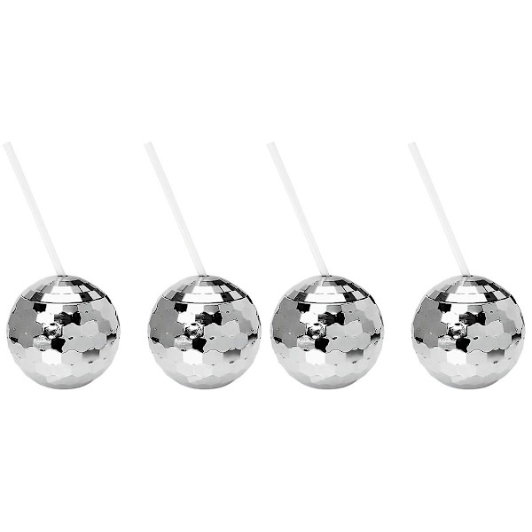 8 stk Dekorative Glitrende Kugleformede Kopper Hjem Bar Fest Cocktail Kop Disco Tema Vin Kop 4 stk1 4 pcs 10.8x10.5cm