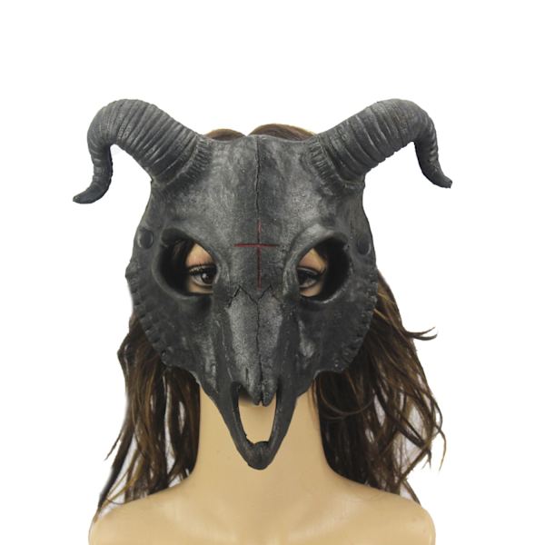 Halloween get-up getmask, (Vit, medelstorlek), 3D realistisk, mjuk och bekväm