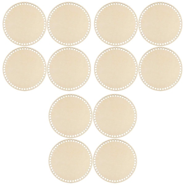 16 stk Trebunn for DIY Strikk og Hekle Vesker med Huller 12 stk 15X15cm 12 pcs 15X15cm