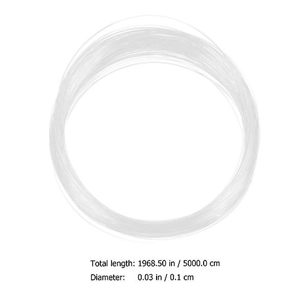 Optisk fiber lysstreng Transparent Juledekorasjon Bil Taklysstreng Transparent 5000X0. Transparent 5000X0.1CM
