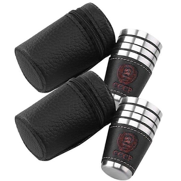 RYI)2 Set Rostfria Vinglas Portabla Campingglas Mini Vinglas för Picknick