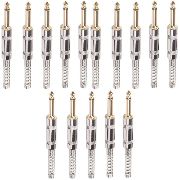 15 stk. 6,35 mm Interface Kabel Adapter Jack Effekt Pedal Connector Instrument Connector Pedal Board 15 pcs