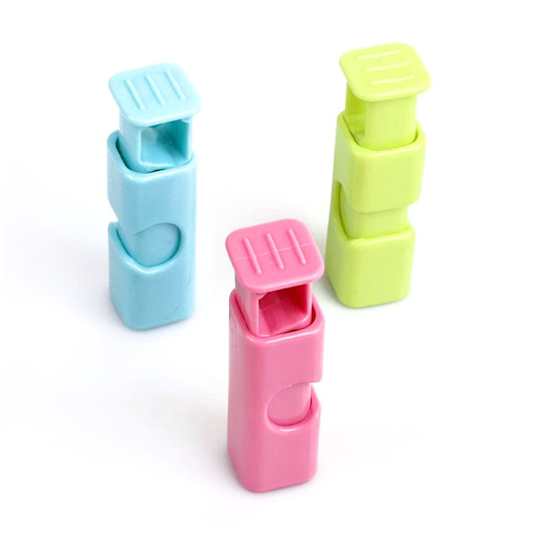Squeeze & Lock Brødposeklemmer til Madopbevaring, Madklemmer til Poser, Brødklemmer, Plastikposeklemme, Poselukningsklemmer