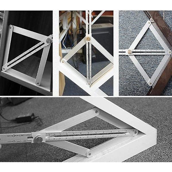 Vinkelmätare Aluminiumlegering Vinkelmätningslinjal Gradtalsskiva Mätverktyg För DIY Snickare