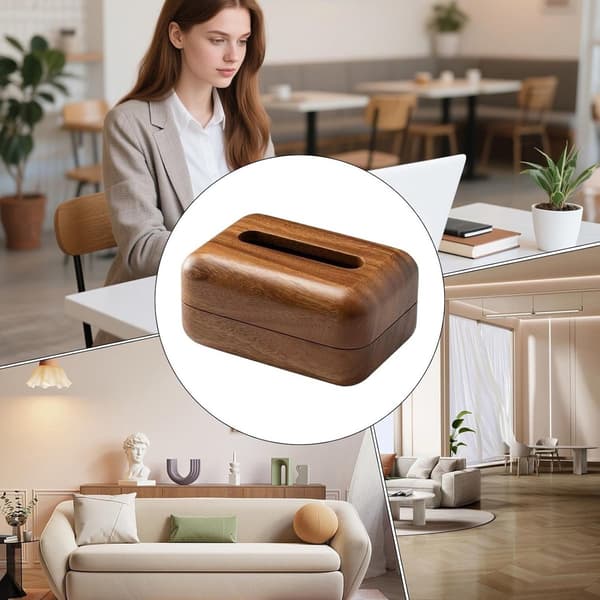 Träservettlåda med utdragbar påfyllningsdesign, rustik dekorativ rektangulär servettöverdrag för badrum, kök, sovrum, vardagsrum, kontor