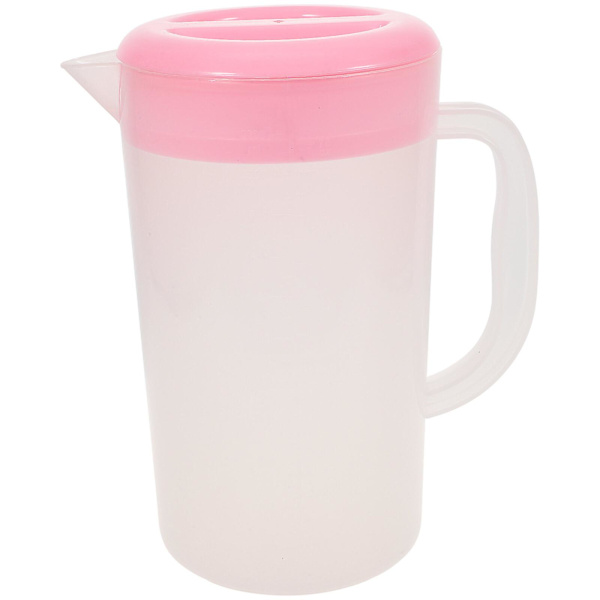 Stor Kapacitet Drikkevare Opbevaringsbeholder Varmebestandig Kold Vandkande Plastik Saftkande Husholdning Pink 23X13CM