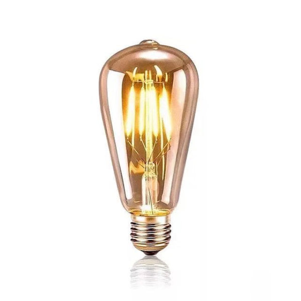 Lyspære Brun 4W Retro Tungsten Boble Lollipop Lampe E27 Boble Boble ST64 Antikk Tungsten Pære