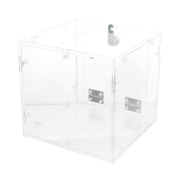 Klar akryldisplay Donationslåda Valurna Biljettförslag Container20X20X20CM 20X20X20CM