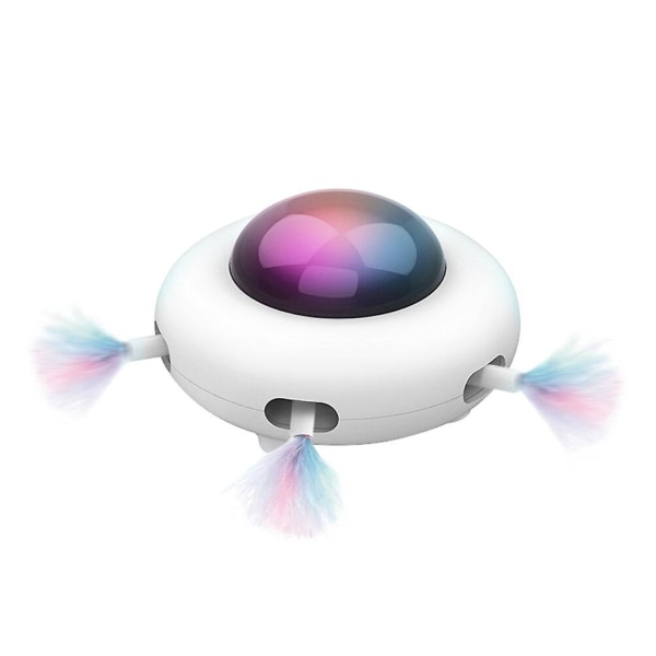 Flash Leketoy Interaktiv Katt Leke Katt Interaktiv Robot USB Oppladbar Katt Teaser Elektronisk Katt Fjær Leke Katt Teaser Leke 15.6X15.6CM 15.6X15.6CM