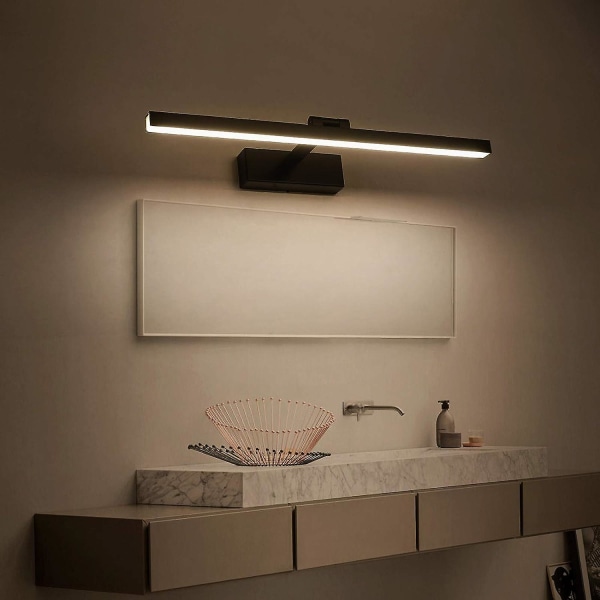 Spejl Væglys Badeværelse Neutral Hvid Led 12w 4000k Moderne Indendørs Badeværelse Lys Sort Lampe Badeværelsesbelysning 1000lm 50